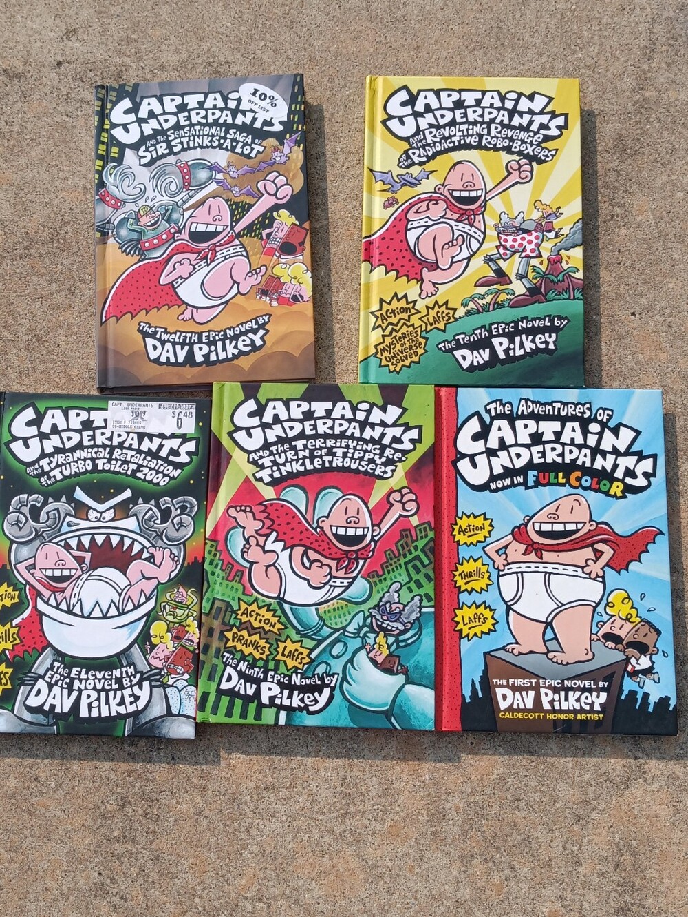 Lot Of 5 Captain Underpants Hardcover Books